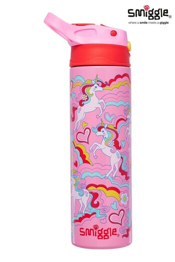 Smiggle Pink Wild Side Insulated Stainless Steel Flip Drink Bottle 520Ml (443239) | £17