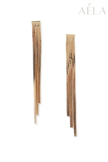 Aela Gold Tone Tassel Drop Earrings (443589) | £12.50