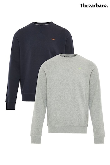 Threadbare Grey Crew Neck Sweatshirts 2 Packs (443595) | £38