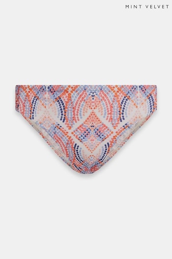 Mint Velvet mom/Coral Pink Ruched Side Bikini Briefs (443688) | £35