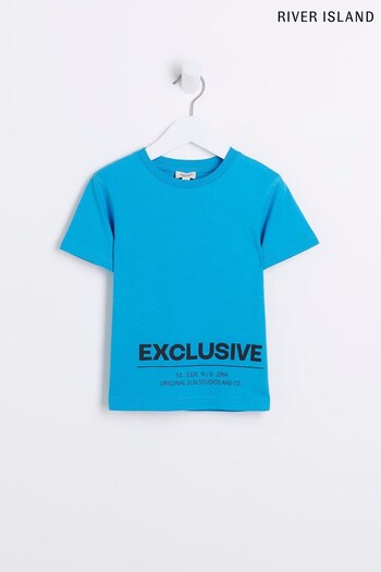 River Island Boys Blue Graphic T-Shirt (443696) | £7