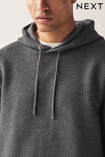 Slate Grey Hoodie Premium Textured Overhead Hoodie (443754) | £35