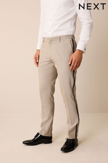 Stone Natural Slim Tuxedo Suit Taped Trousers (443788) | £35