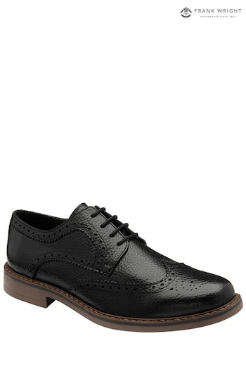 Frank Wright Mens Leather Lace Up Black Brogues (444200) | £60