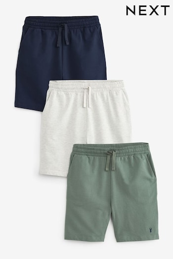 Navy/Green/Ice Grey Lightweight Shorts 3 Pack (444226) | £39