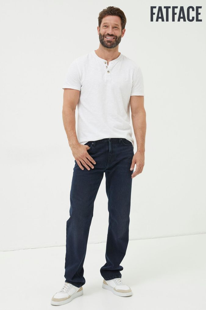 Mens FatFace Jeans FatFace Straight Slim Fit Jeans Next