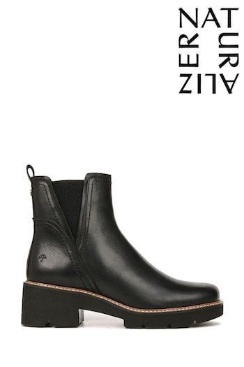 Naturalizer Leather Darry Chelsea Black blancas Boots (444259) | £170