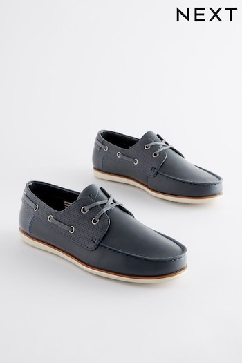 Navy Boat Shoes White (444407) | £38