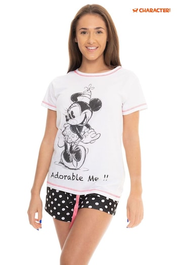 Character White Disney Minnie Mouse Pyjamas (444464) | £17