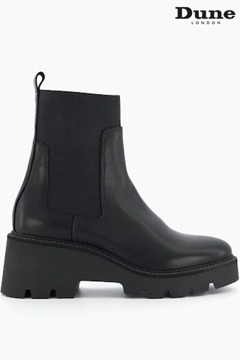 Dune London Propose Wedge Eva Chelsea Black Boots (444597) | £160