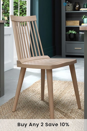 Bentley Designs Natural Set Of 2 Spindle Dining Chairs (444750) | £260