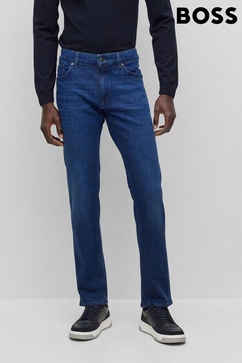 BOSS Blue Regular-Fit Comfort-Stretch Jeans graphic In Blue (445160) | £129