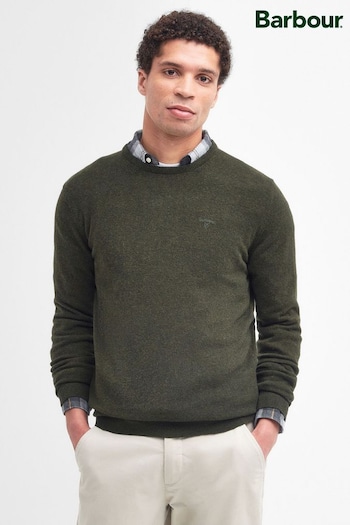 Barbour® Green Lambswool Crew Neck Jumper (445301) | £80