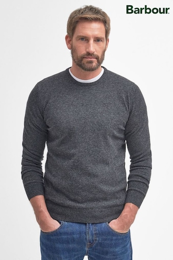 Barbour® Charcoal Grey Lambswool Crew Neck Jumper (445375) | £80