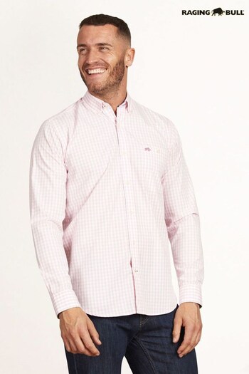 Raging Bull Pink Signature Gingham Shirt (445473) | £25 - £27