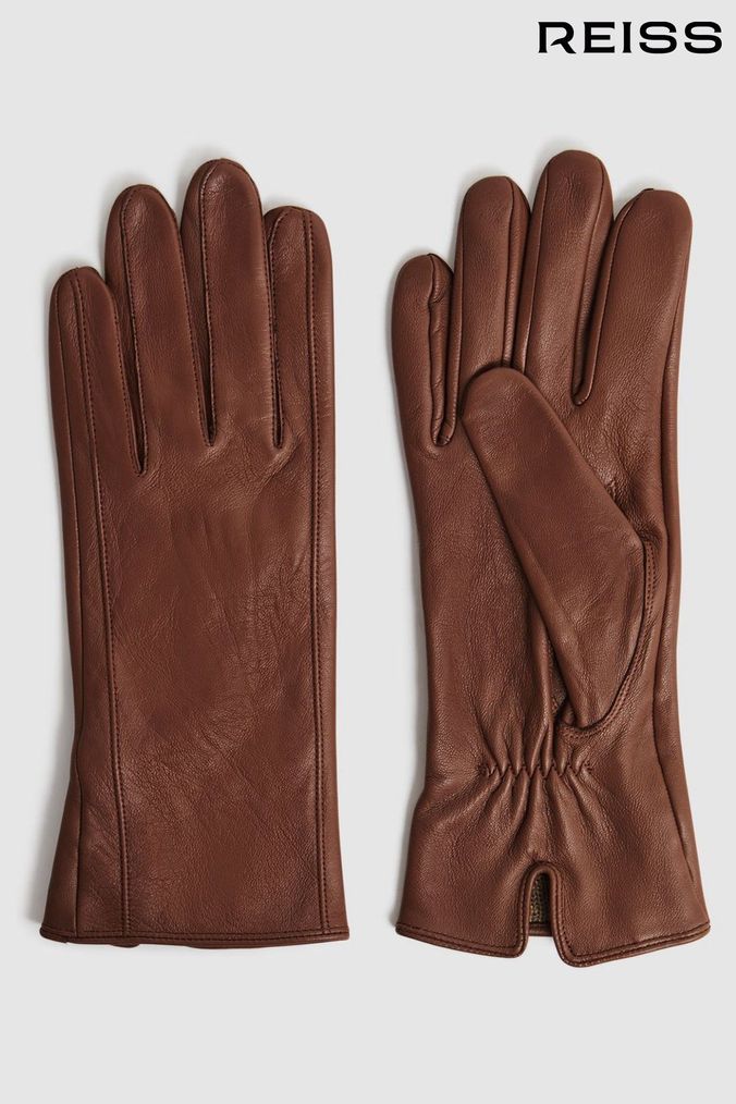 Women s Leather Gloves Knitted Mittens Gloves Next UK