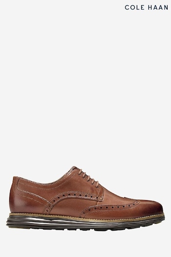 Cole Haan Brown Original Grand Wingtip Oxford Lace-Up Shoes (445765) | £130