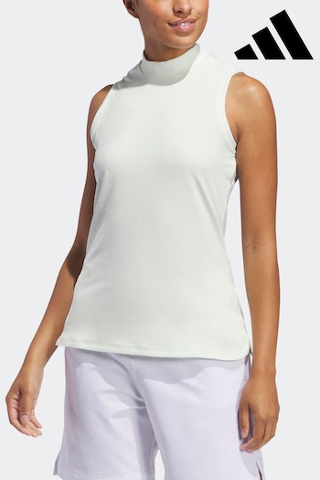 adidas Golf Womens Light Green  Ultimate365 Sleeveless Mock Neck T-Shirt (445837) | £38