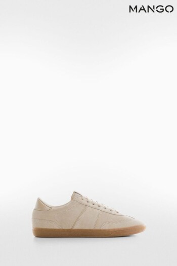 Mango Contrast Sole Leather Sport Trainers (446052) | £60