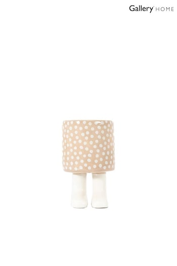 Gallery Home Cream Large Polka Dot Nevada Planter with Feet (446298) | £20
