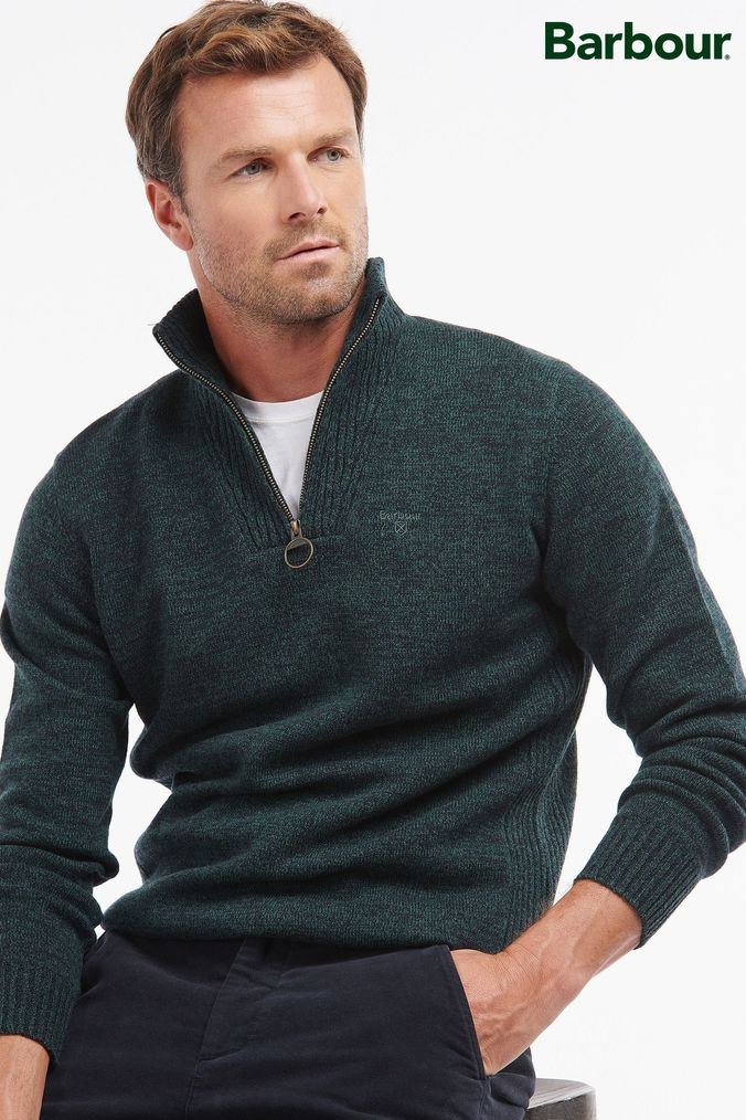 Barbour mens green jumper new arrivals