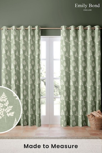 Emily Bond Sage Green Tynesfield Made to Measure Curtains (446752) | £91