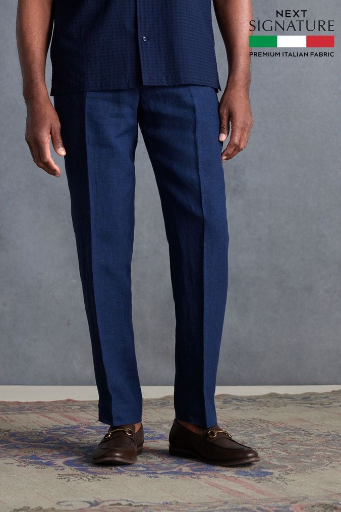 Next blue suit trousers discount