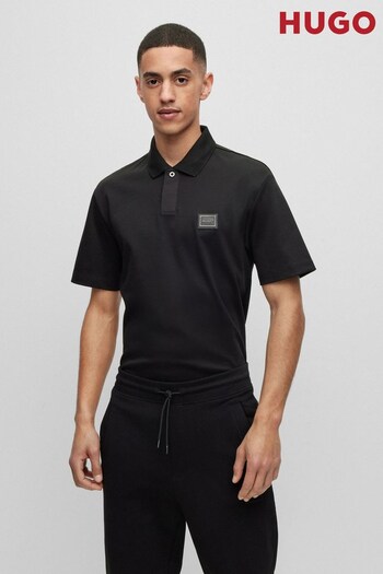 HUGO Black Framed Logo Polo Shirt (447030) | £99