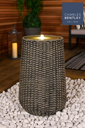 Charles Bentley Brown Rattan Effect Water Feature with LED Light (447123) | £135