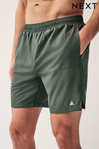 Khaki Green 7 Inch Active Gym Sports Shorts (447162) | £20