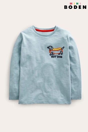 Boden Blue Embroidered Dog T-Shirt (447189) | £19 - £21