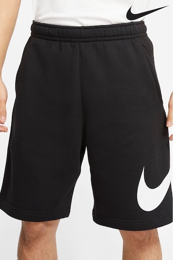 Nike Black Club Fleece Swoosh Shorts (447292) | £40