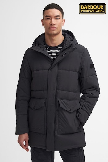 Barbour® International Sutley Baffle Quilted Black Jacket (447348) | £299