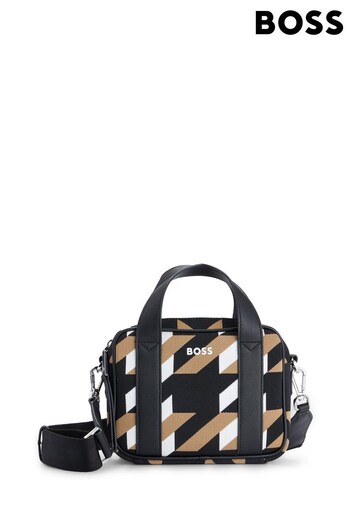 BOSS Black Signature-Pattern Cross-Body Bag With Detachable Coin Case (447370) | £169