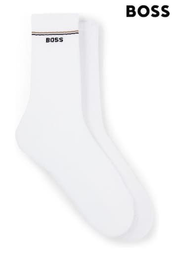 BOSS White Iconic Socks 2 Pack (447511) | £16