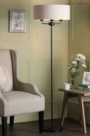 Laura Ashley Black Sorrento Floor Lamp (447533) | £220