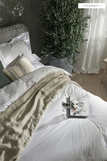 The Fine Bedding Company White Activated Cooling Cotton Duvet Cover (448283) | £40 - £70