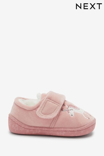 Pink Unicorn Cupsole Slippers (448311) | £11 - £13