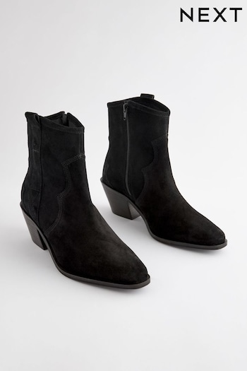 Black Regular/Wide Fit Forever Comfort® Ankle Western Cowboy Boots (448715) | £59