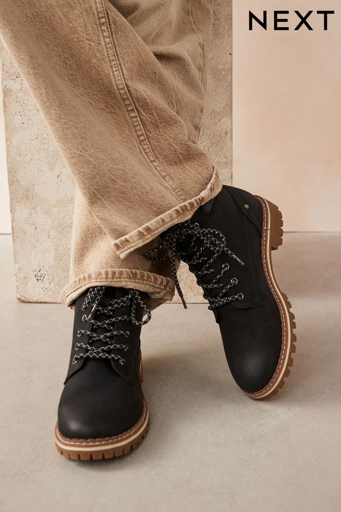 Next lace up boots deals