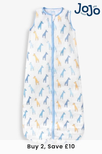 JoJo Maman Bébé Blue Giraffe 1 Tog Toddler Muslin Sleeping Bag (448845) | £30