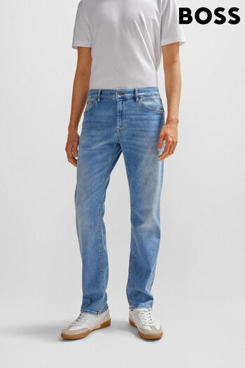 BOSS Blue BOSS Blue Regular-Fit Jeans in Cashmere-Touch Denim (448976) | £179