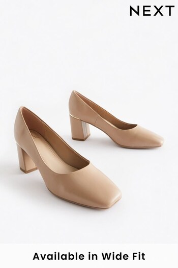 Taupe Natural Regular/Wide Fit Forever Comfort® Square Toe Court Shoes (448983) | £34