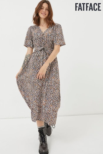 FatFace Multi Estelle Dappled Spot Midi Dress (449076) | £65