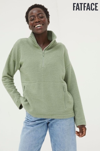 FatFace Green Thea Half Neck Sweatshirt (449231) | £55