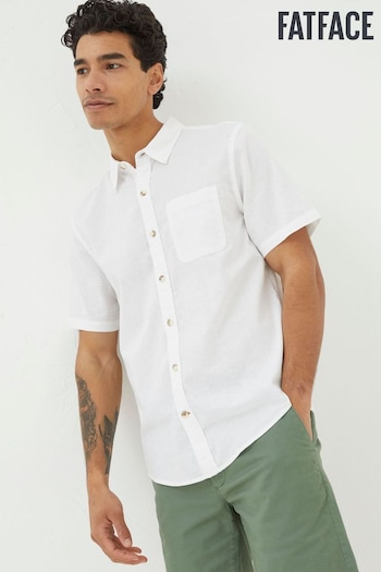 FatFace White Bugle Linen Cotton Shirt (449544) | £44