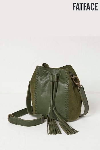 FatFace Green Winalie Patchwork Bucket Mini Schwarz Bag (450666) | £65
