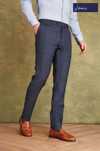 Joules Navy/Rust Slim Fit Wool Suit: Trousers (450679) | £100