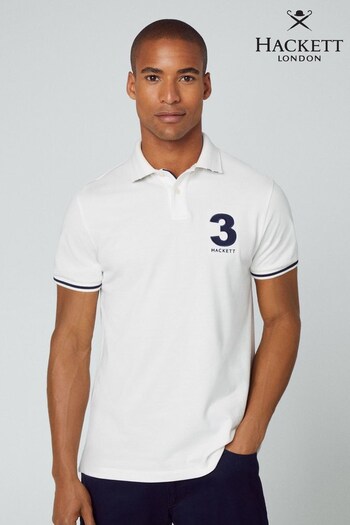 Hackett London Men White Polo Shirt (450759) | £62
