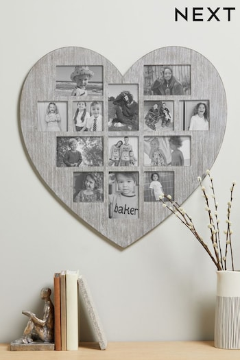 Grey Heart Shaped Collage Picture Frame (450855) | £45